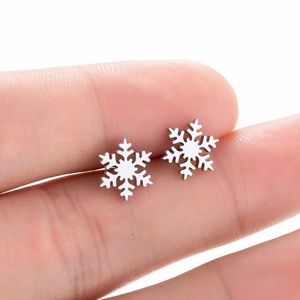 🎀 3/$25 Snowflakes Dainty Winter Stud earrings
